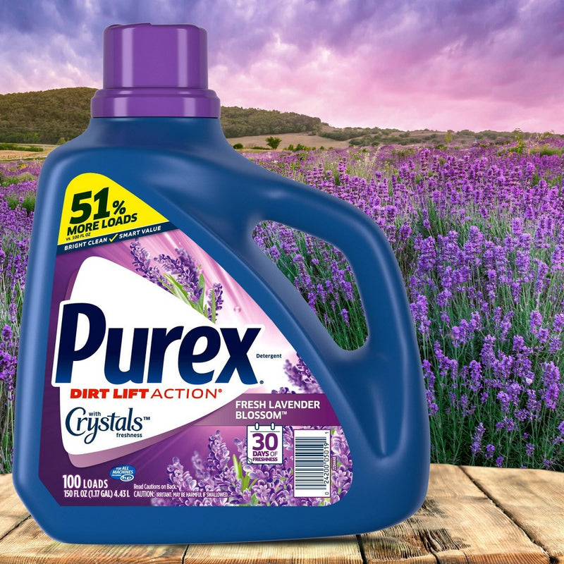 Purex with Crystals Fragrance Lavender Blossom Liquid Laundry Detergent - 150oz