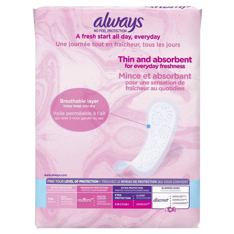 Always Thin Daily Liners Regular - Unscented - Wrapped - 162ct