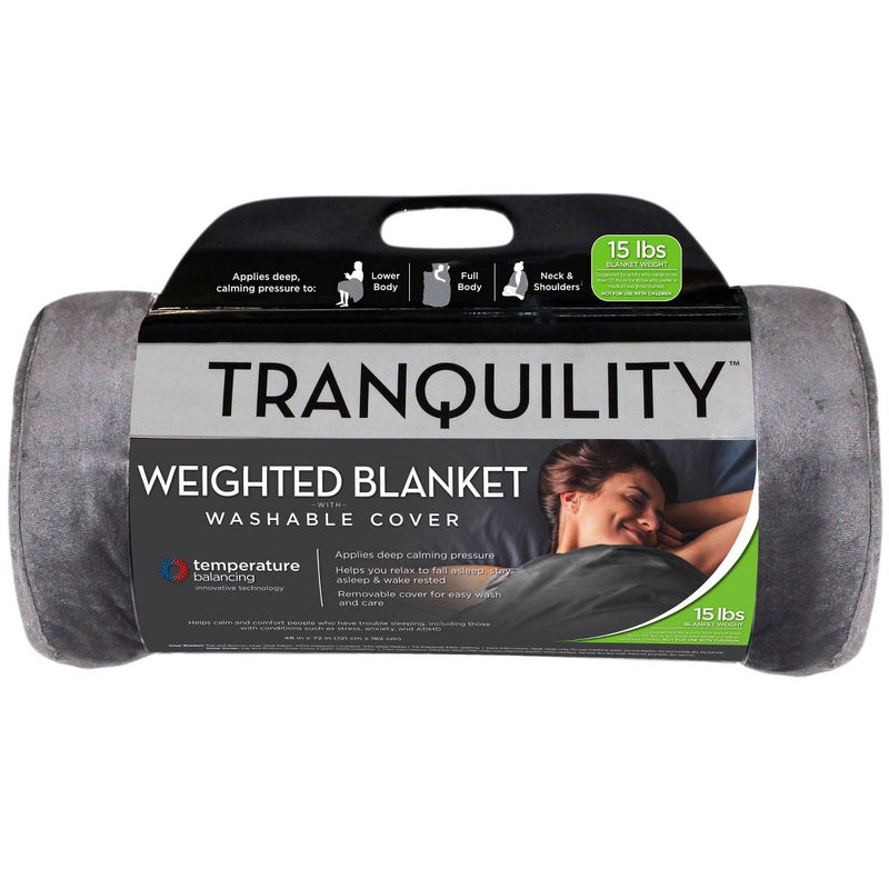 48" x 72" 20lbs Temperature Balancing Weighted Blanket Gray - Tranquility (LOCAL PICKUP ONLY)