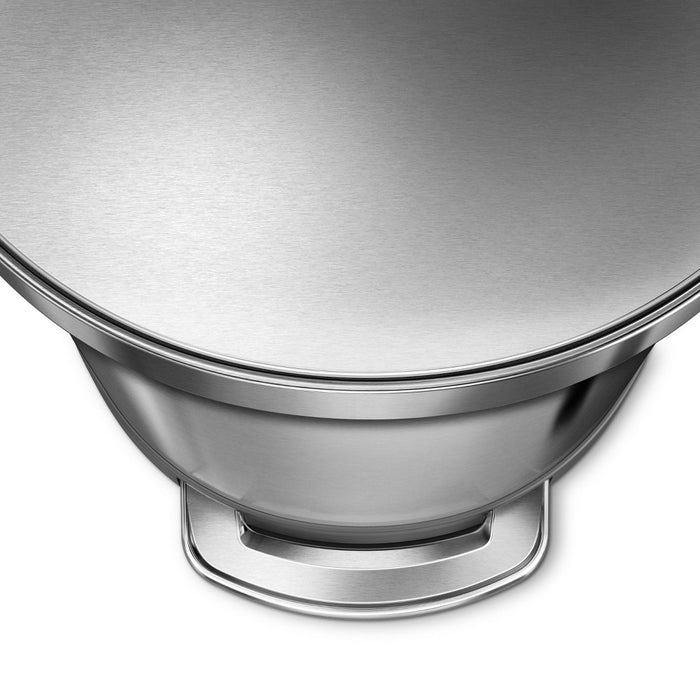 simplehuman 45L Semi-Round Step Trash Can Silver (LOCAL PICKUP ONLY)