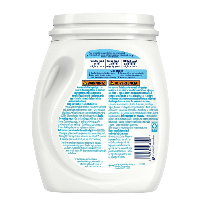 all Mighty Free Clear For Sensitive Skin Laundry Detergent Pacs - 60ct