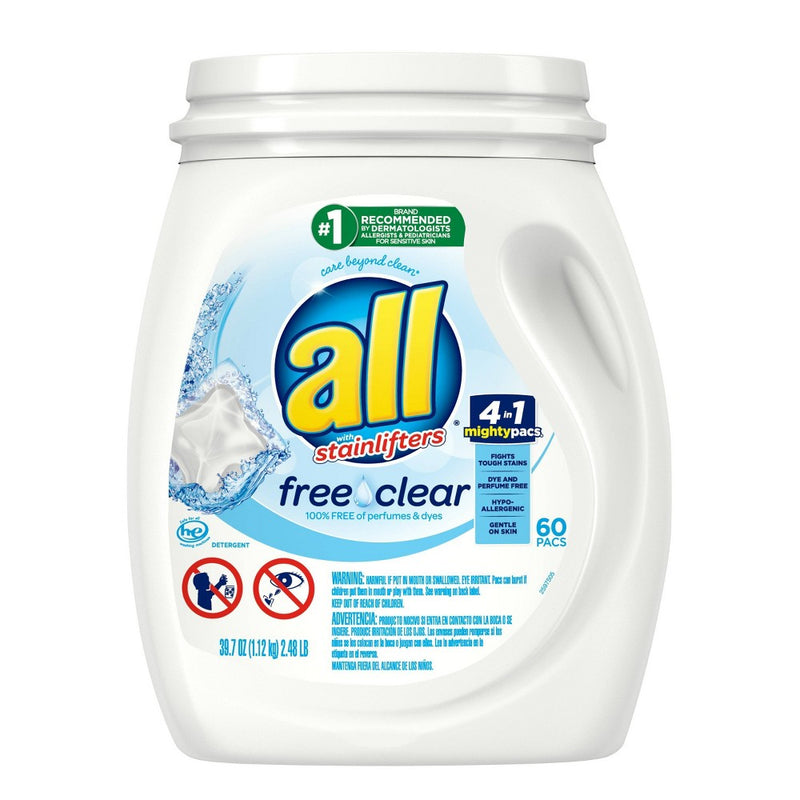 all Mighty Free Clear For Sensitive Skin Laundry Detergent Pacs - 60ct