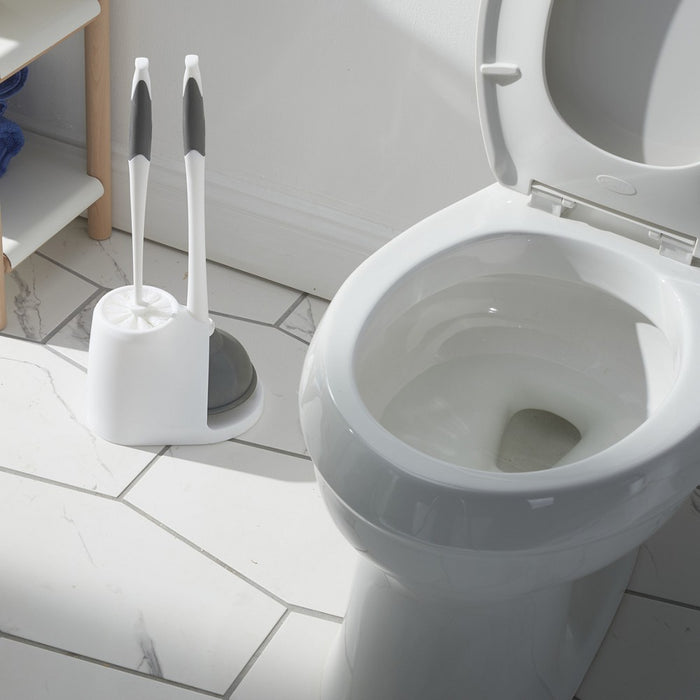 Clorox Plunger & Toilet Brush with Carry Caddy