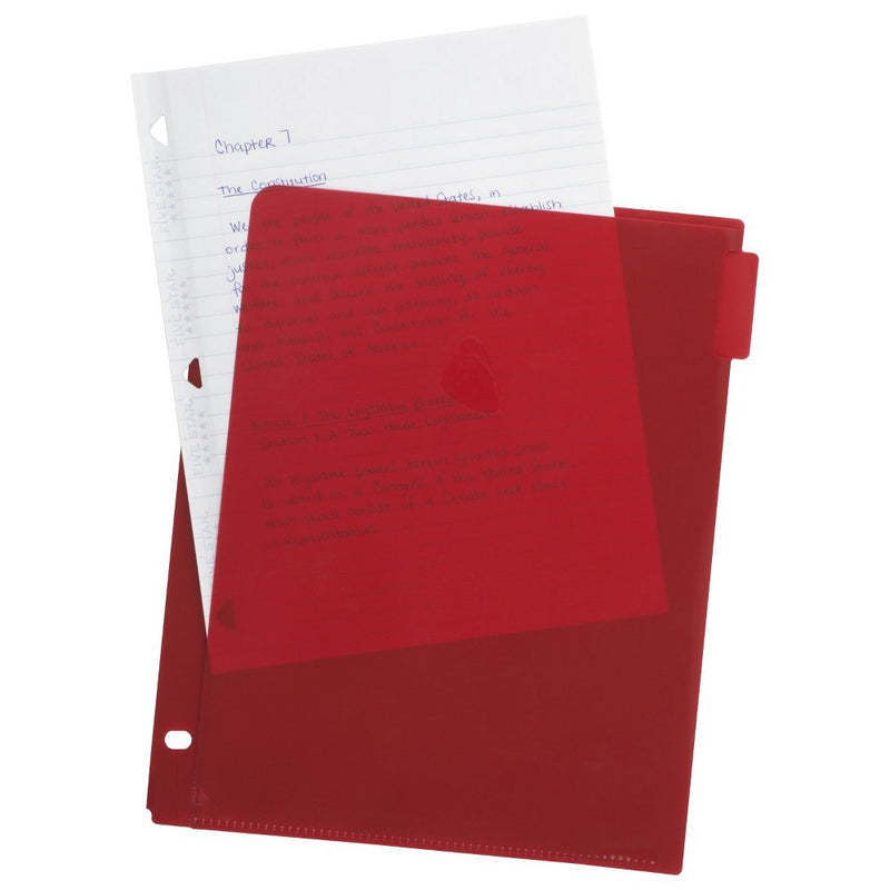 Five Star 5 Tab Flex NoteProtector Binder Insert (Color Will Vary)