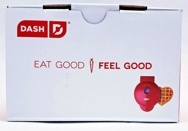 Dash DMW Machine for Individual, Paninis, Hash Browns, other Mini waffle maker, 4 inch, Red heart
