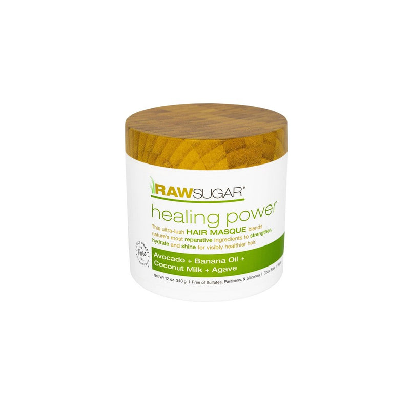 Raw Sugar Healing Power Avocado+Banana Oil+Coconut Milk+Agave Hair Masque - 12oz