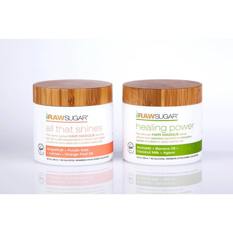 Raw Sugar Healing Power Avocado+Banana Oil+Coconut Milk+Agave Hair Masque - 12oz