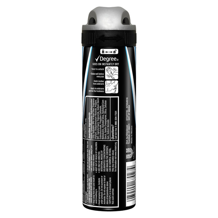 Degree Men Ultra Clear Black + White Fresh 48-Hour Antiperspirant & Deodorant Dry Spray - 3.8oz