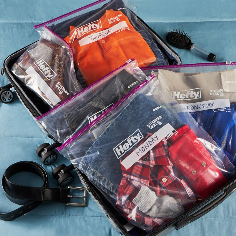 Hefty Jumbo 2.5 Gallon Slider Storage Bag - 12ct