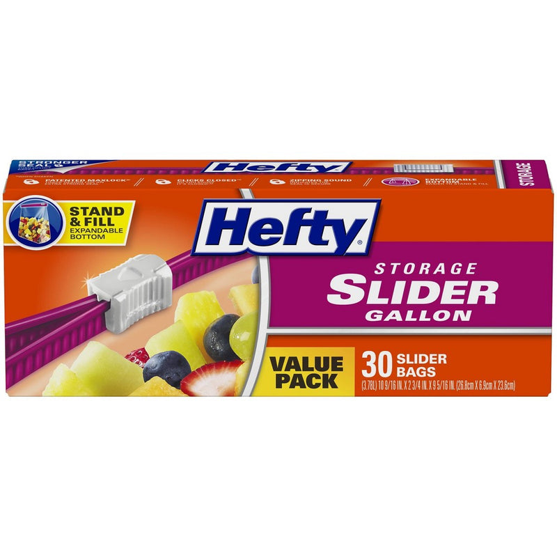 Hefty Gallon Food Storage Slider Bag - 30ct