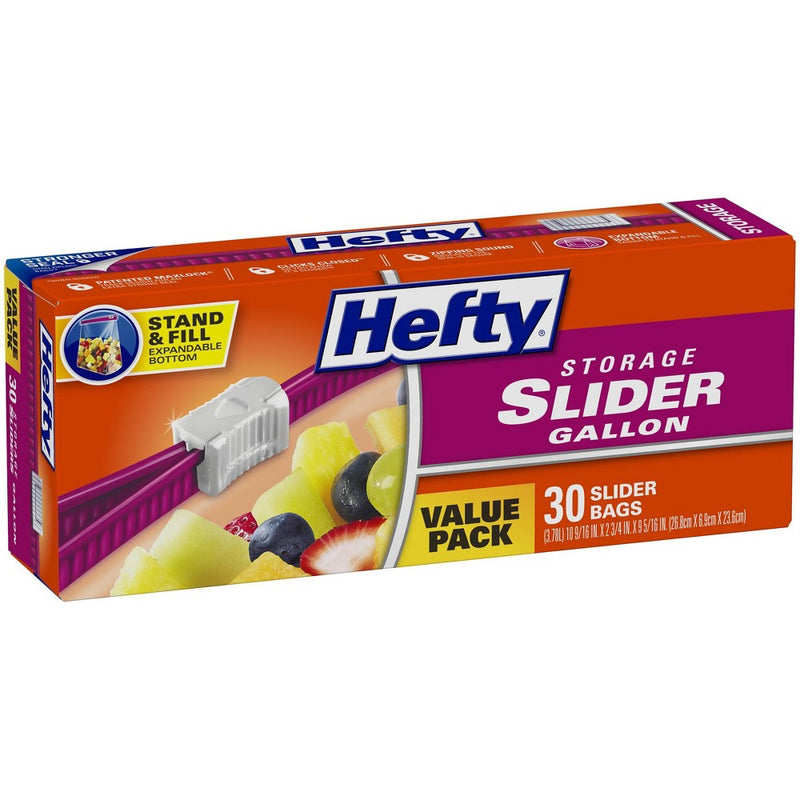 Hefty Gallon Food Storage Slider Bag - 30ct