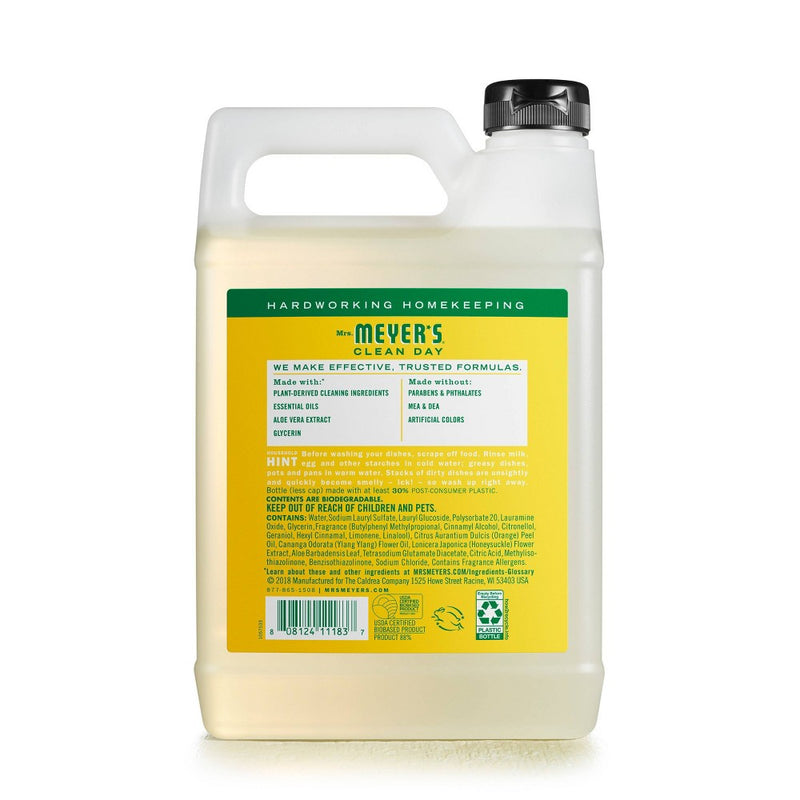 Mrs. Meyer's Clean Day Honeysuckle Scent Dish Soap Refill - 48 fl oz