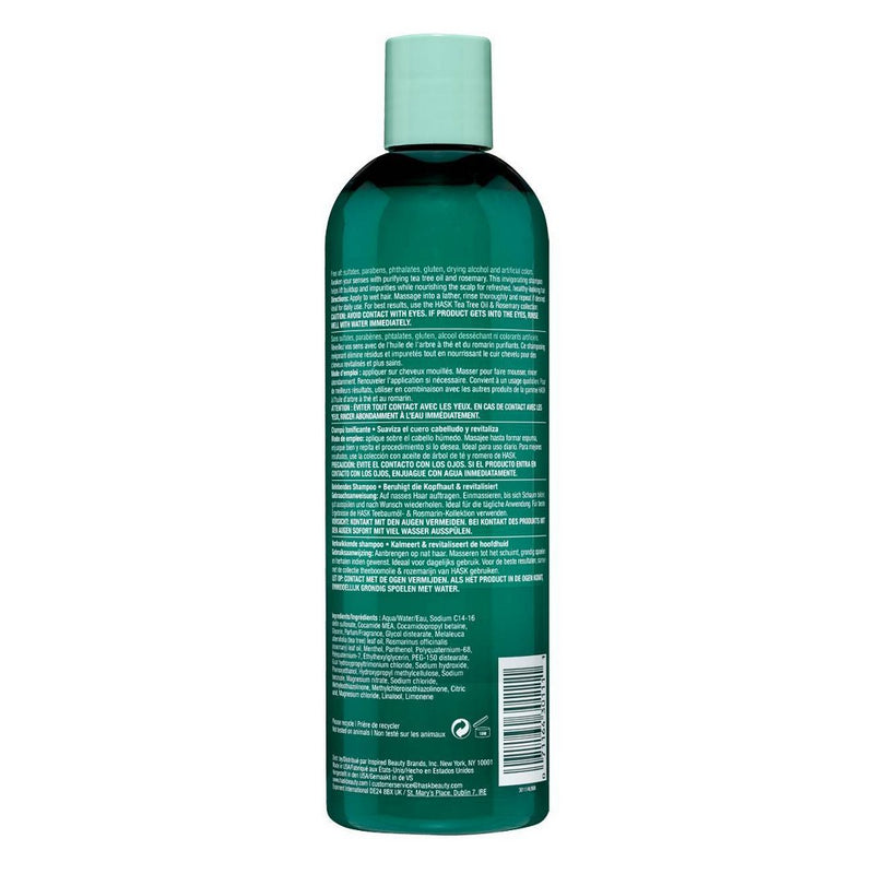Hask Tea Tree & Rosemary Oil Scalp Care Shampoo - 12 fl oz