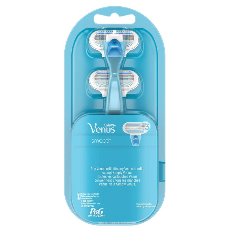 Venus Smooth Women's Razor - 1 Handle + 2 Refills