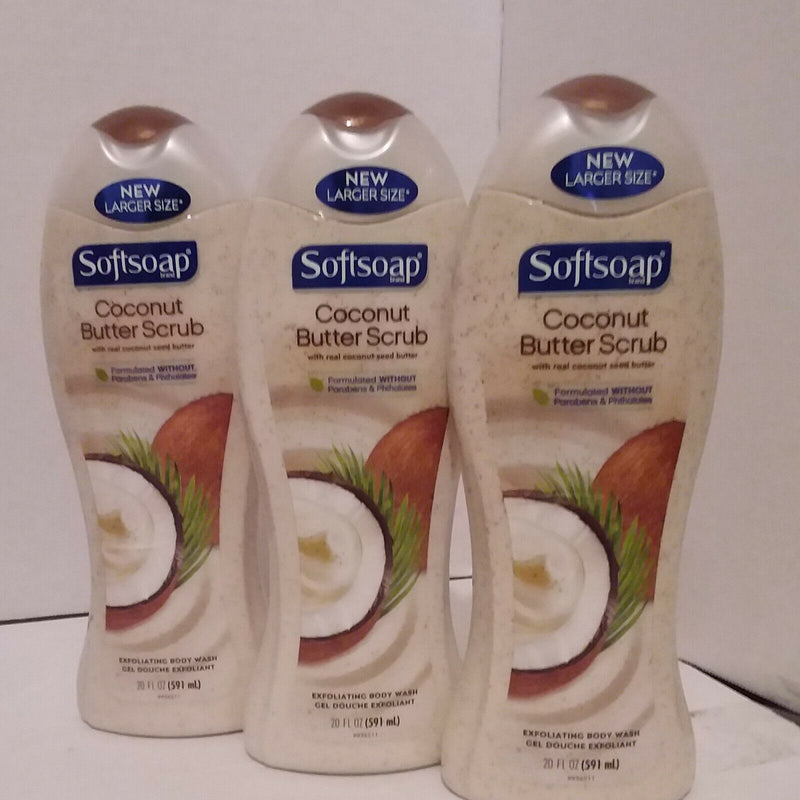 Softsoap Exfoliating Body Wash Coconut Butter Scrub..1- 20fl oz