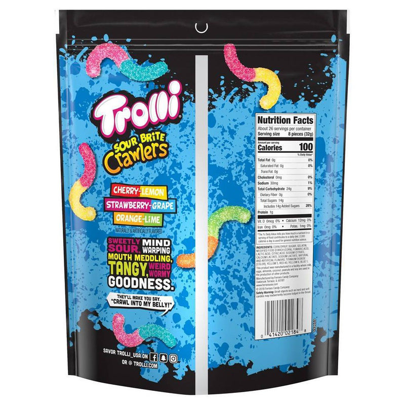 Trolli Sour Brite Crawlers Gummi Candy - 28.8oz