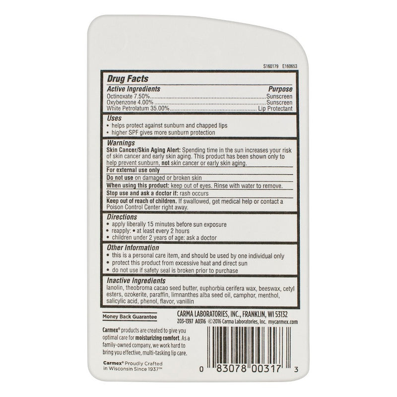 Carmex Classic Medicated Lip Balm Stick - 3ct