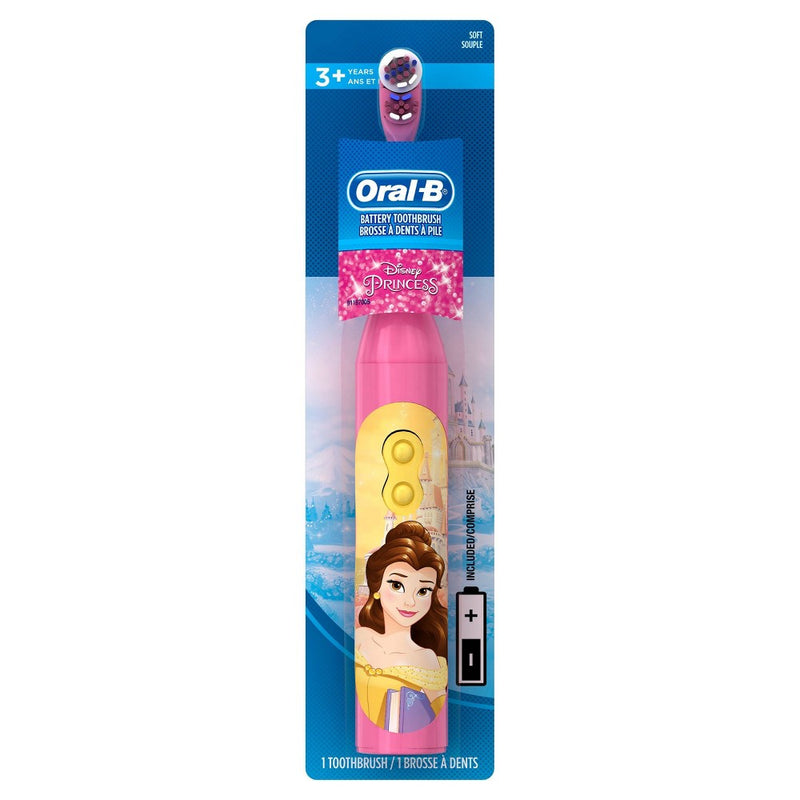 Oral-B Kid's Battery Toothbrush Disney Princess Soft Bristles for Kids -BELLE