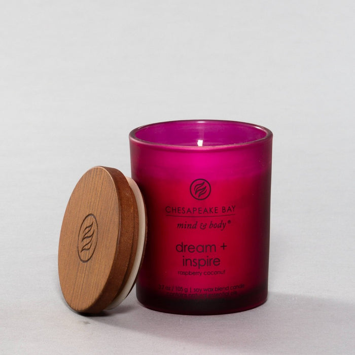 3.7oz Glass Jar Candle Dream + Inspire - Mind & Body by Chesapeake Bay Candle