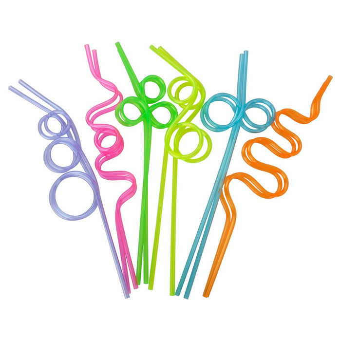 12ct Squiggle Straws - Spritz