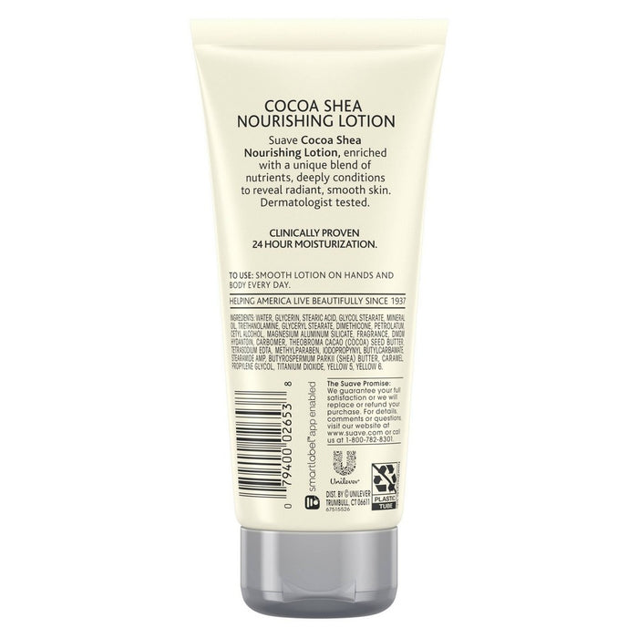 Suave Skin Solutions Smoothing with Cocoa Butter and Shea Body Lotion 3 oz