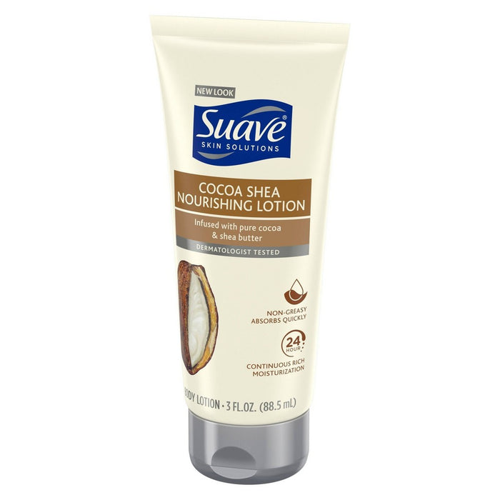 Suave Skin Solutions Smoothing with Cocoa Butter and Shea Body Lotion 3 oz