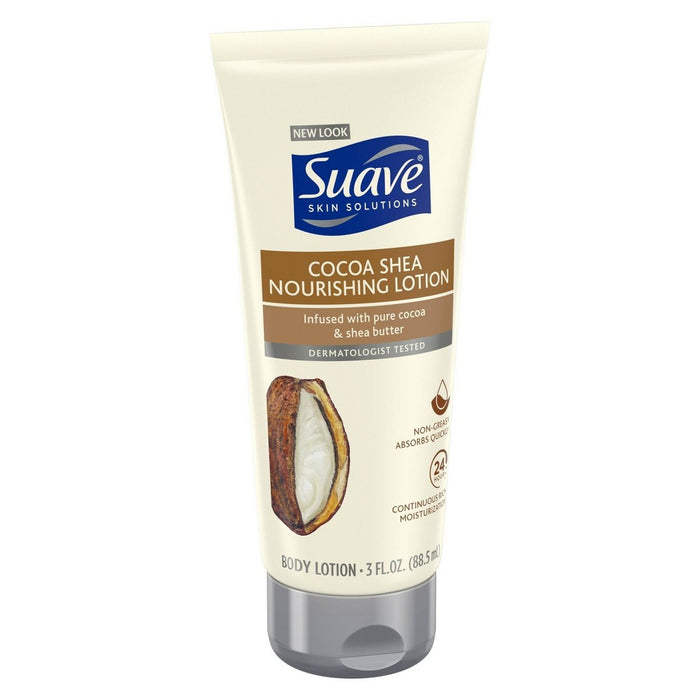Suave Skin Solutions Smoothing with Cocoa Butter and Shea Body Lotion 3 oz