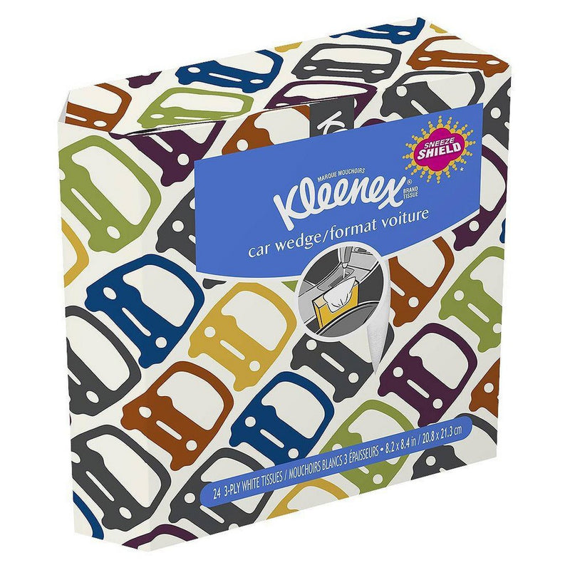 Kleenex Car Wedge Facial Tissues 24 ct