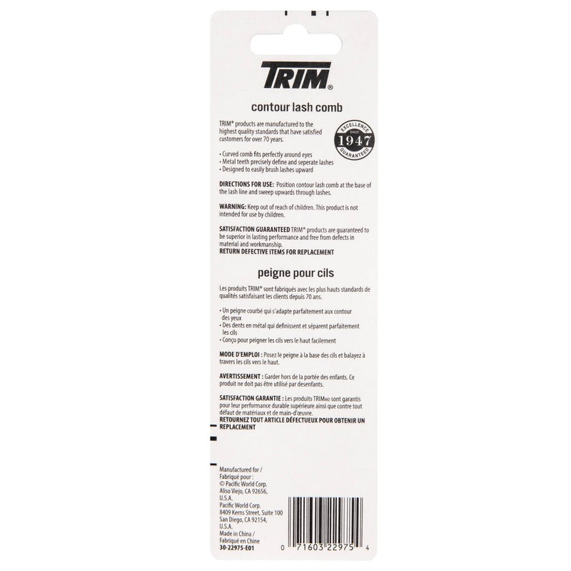 Trim Contour Eyelash Comb with Metal Bristles