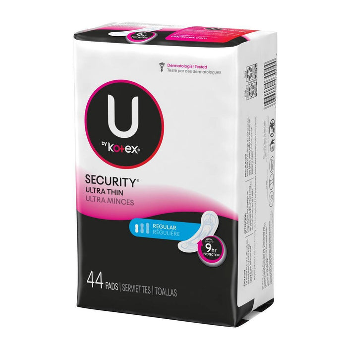 U By Kotex Ultra Thin Regular Pads - 44ct