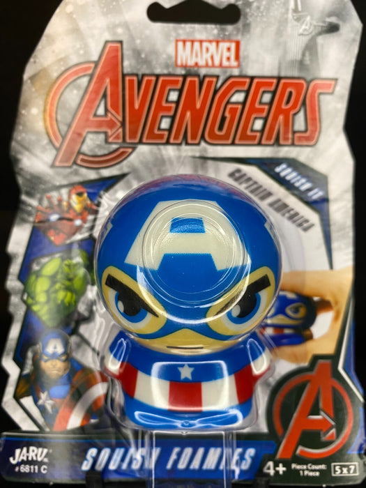 Marvel Avengers Squish Foamies Captain America 3” - Stress Ball - Ages 4+