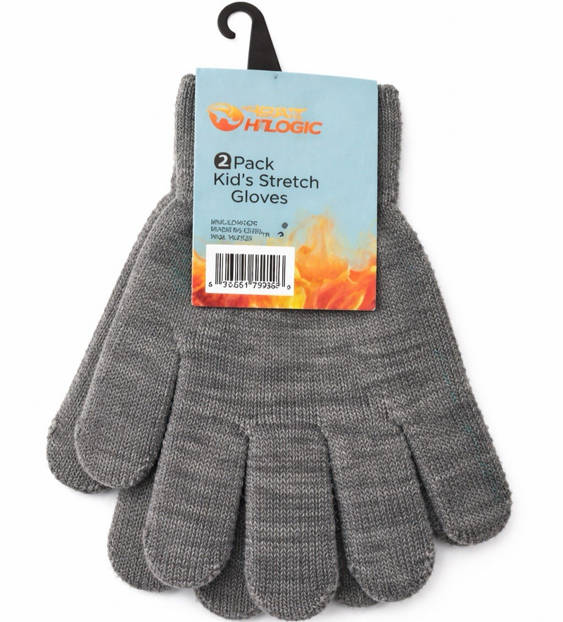 Heat Logic Men's Knit Lined Non-Slip Palm Touchscreen Glove, One Size new