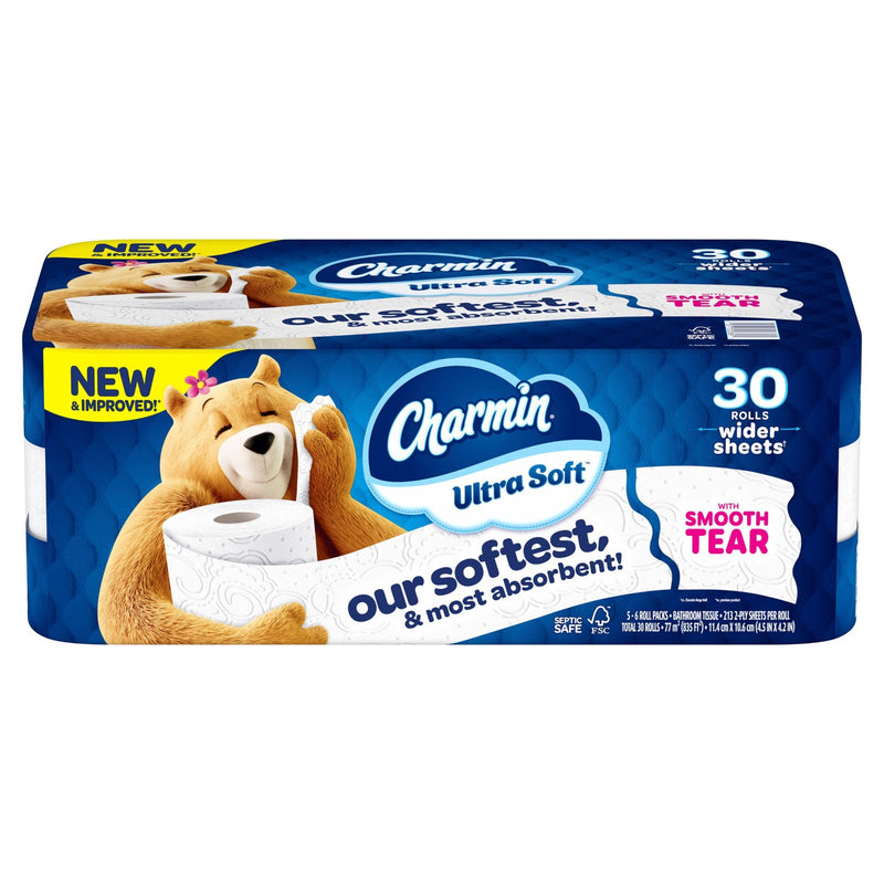 Charmin Ultra Soft Bath Tissue Toilet Paper, 2-Ply, 30 Rolls, 835 sq ft (LOCAL PICKUP ONLY)