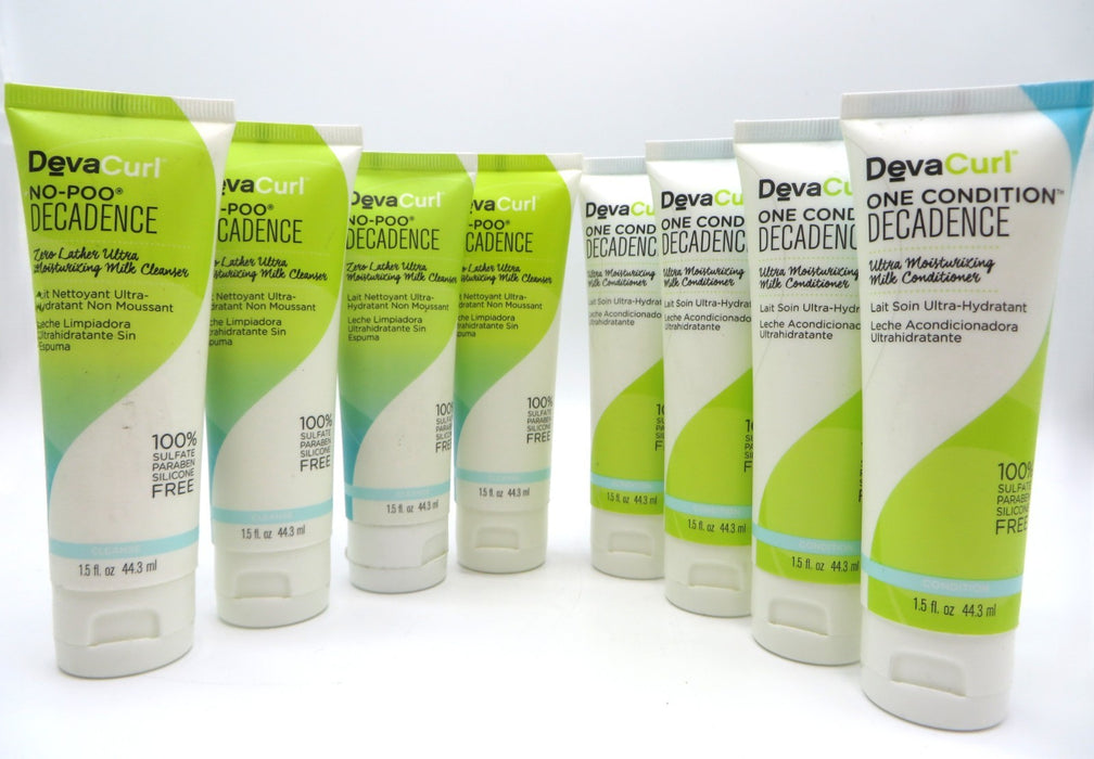 DEVACURL NO POO DECADENCE / ONE CONDITION 1.5 OZ TRAVEL SIZE! (8 Tubes)