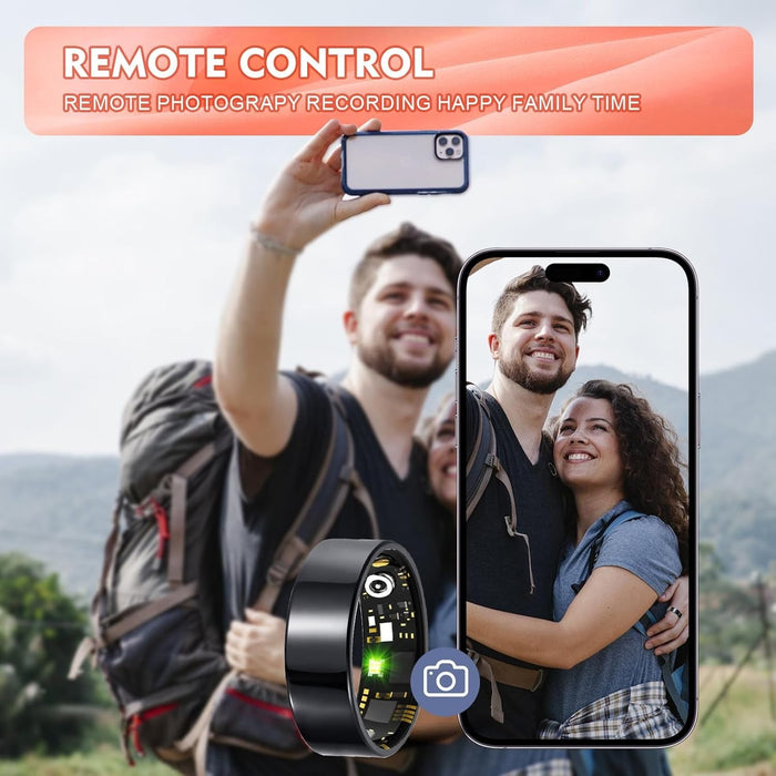 FLORAL Enamel Smart Health Ring - Track Heart Rate,Sleep, Activity Trends SZ: 7