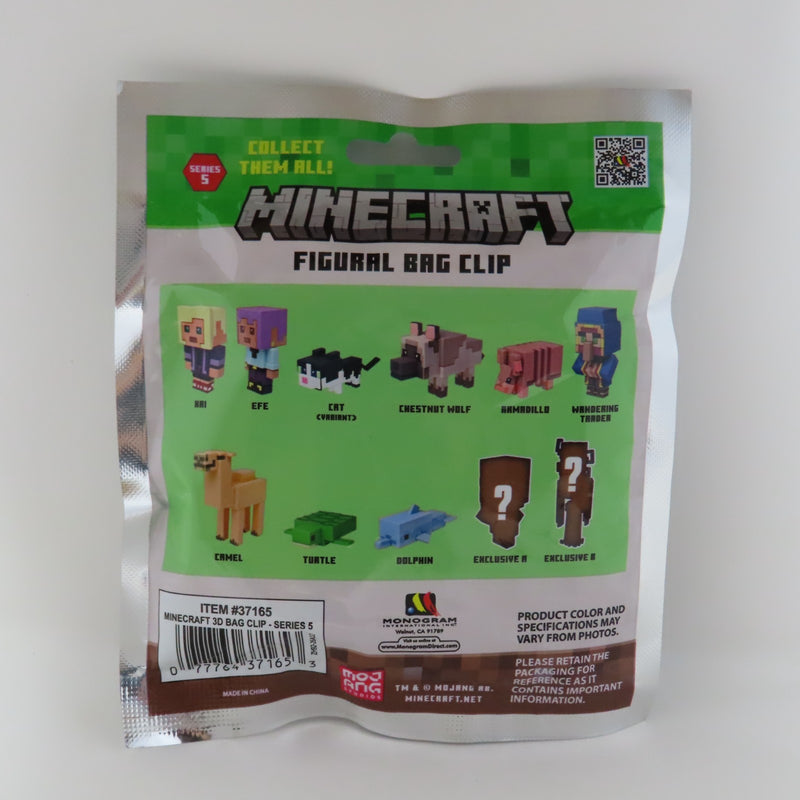 Minecraft Glow Squid Exclusive B Figural Bag Clip Series 5 Monogram Rare NEW