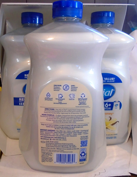 Dial Liquid Hand Soap Refill, Vanilla Honey, 52 fl oz