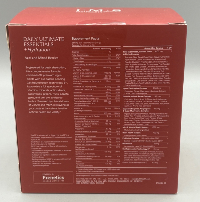 IM8 Daily Ultimate Essentials - Acai Mixed Berry (30 Servings) EXP:07/2027