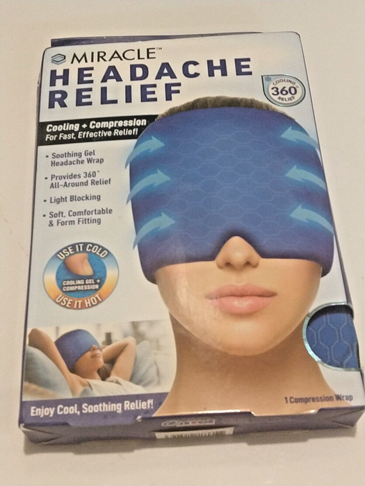 Headache Relief Wrap - Light Blocking Migraine Relief Cap and Sleeping Mask