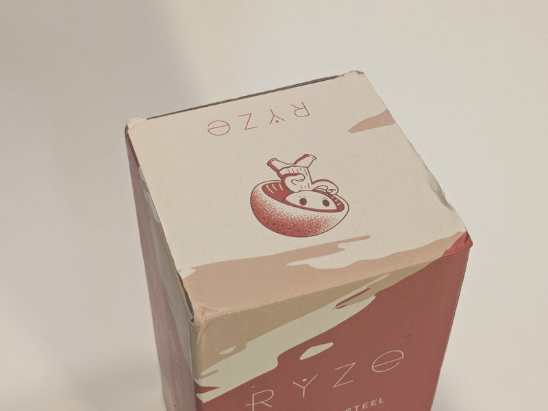 BURNT ORANGE RYZE MUSHROOM COFFEE TUMBLER STAINLESS STEEL DOUBLE WALL - 16 OZ