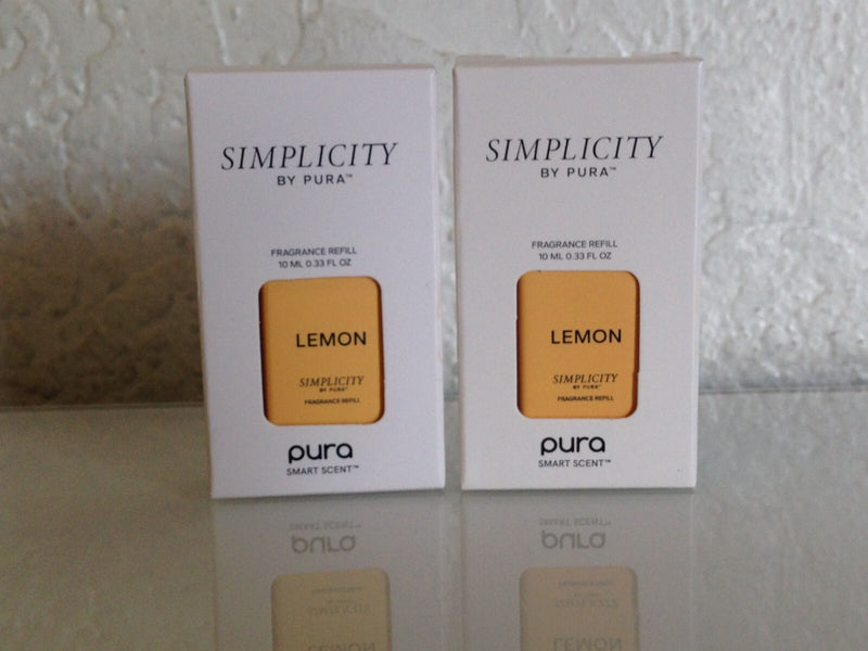 PURA Simplicity Smart Diffuser Refills, Lemon Scent, 10mL Each -