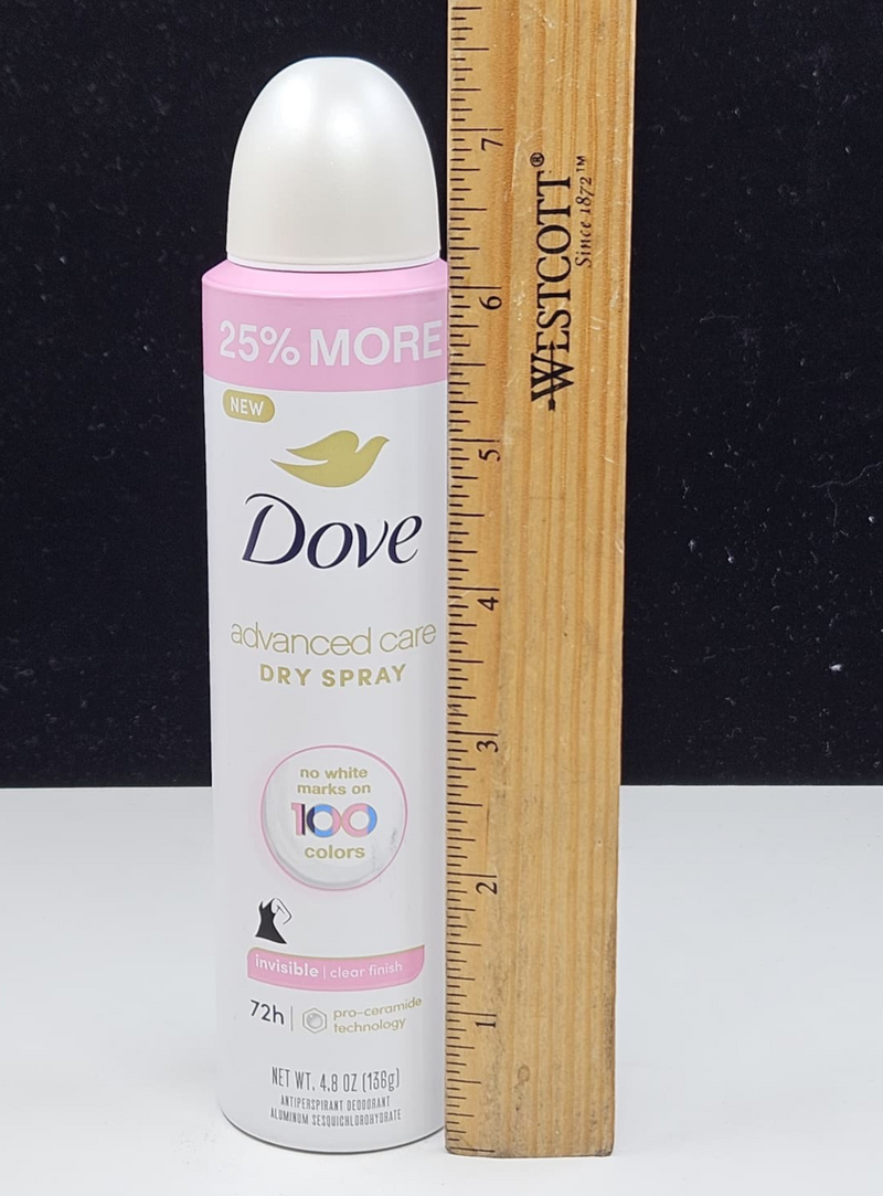 Dove Advanced Care Dry Spray Invisible Antipersritant Deodorant 4.8 oz NEW
