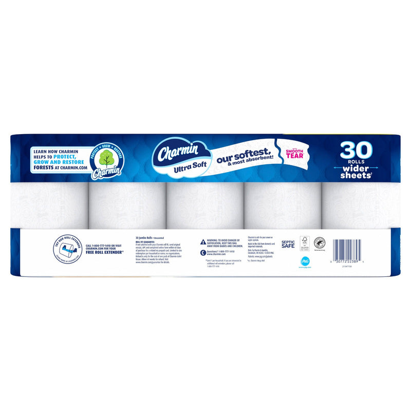Charmin Ultra Soft Bath Tissue Toilet Paper, 2-Ply, 30 Rolls, 835 sq ft (LOCAL PICKUP ONLY)