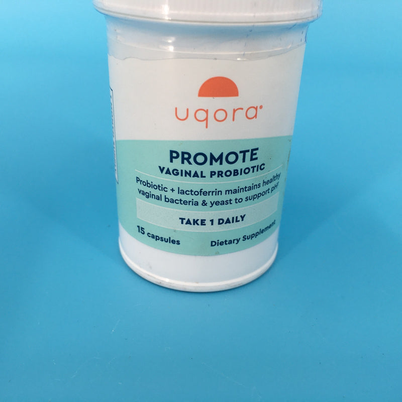 Uqora Promote Vaginal Probiotic + Lactoferrin 15 Capsules