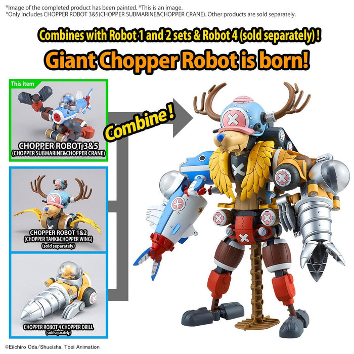 One Piece Chopper Robot 3 Submarine and 5 Crane Action Figures
