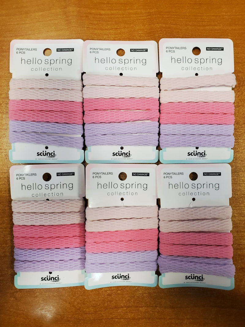 Multi-Pack Scunci Textured Ponytailers