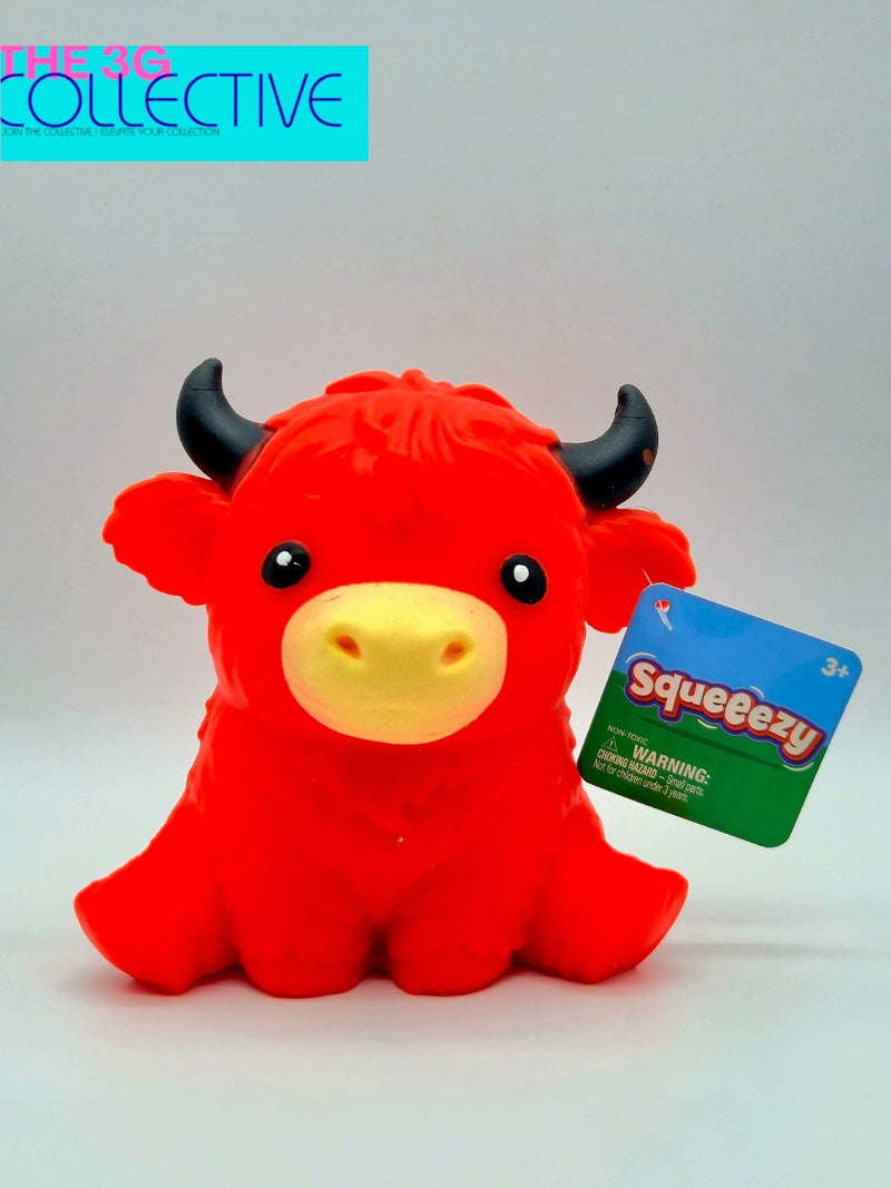 Squeeezy Hyland Cow Red Fidget Toy