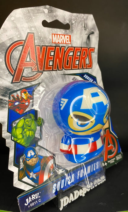 Marvel Avengers Squish Foamies Captain America 3” - Stress Ball - Ages 4+