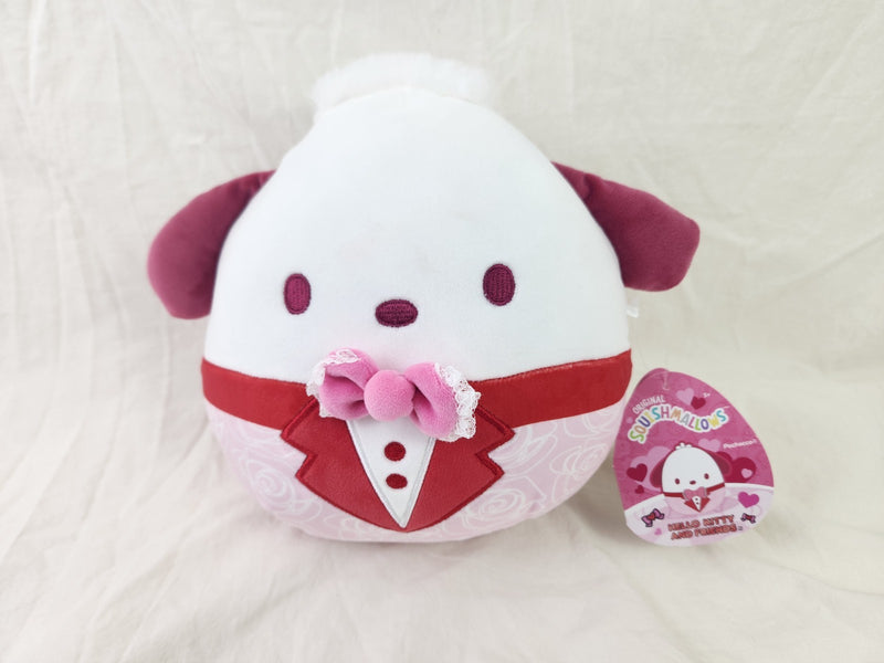 Hello Kitty 8" Squishmallows Pochacco Roses and Hearts Stuffed Animal