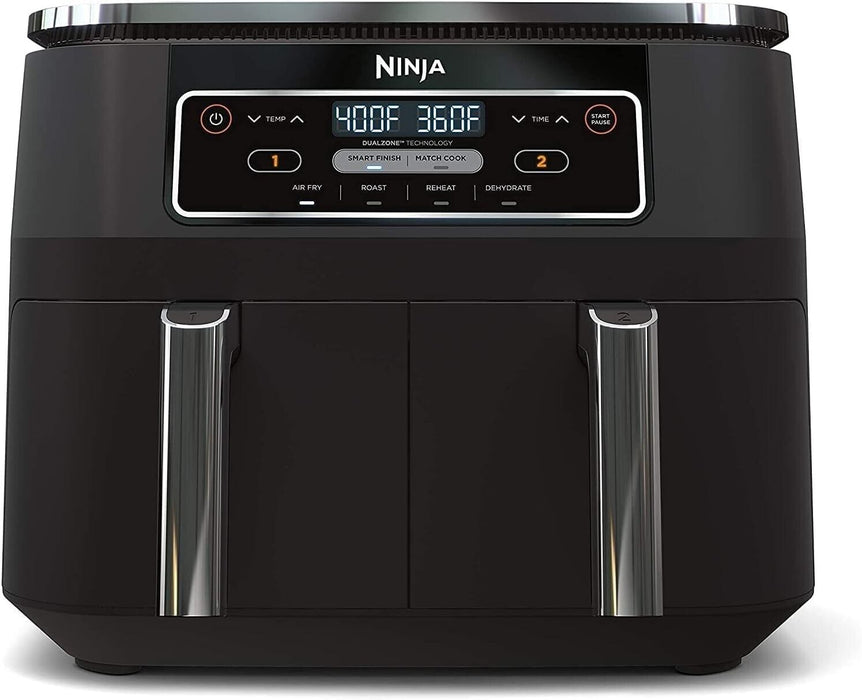 Ninja DZ100 Foodi 4-in-1 2-Basket Air Fryer DualZone Technology, 8-Quart